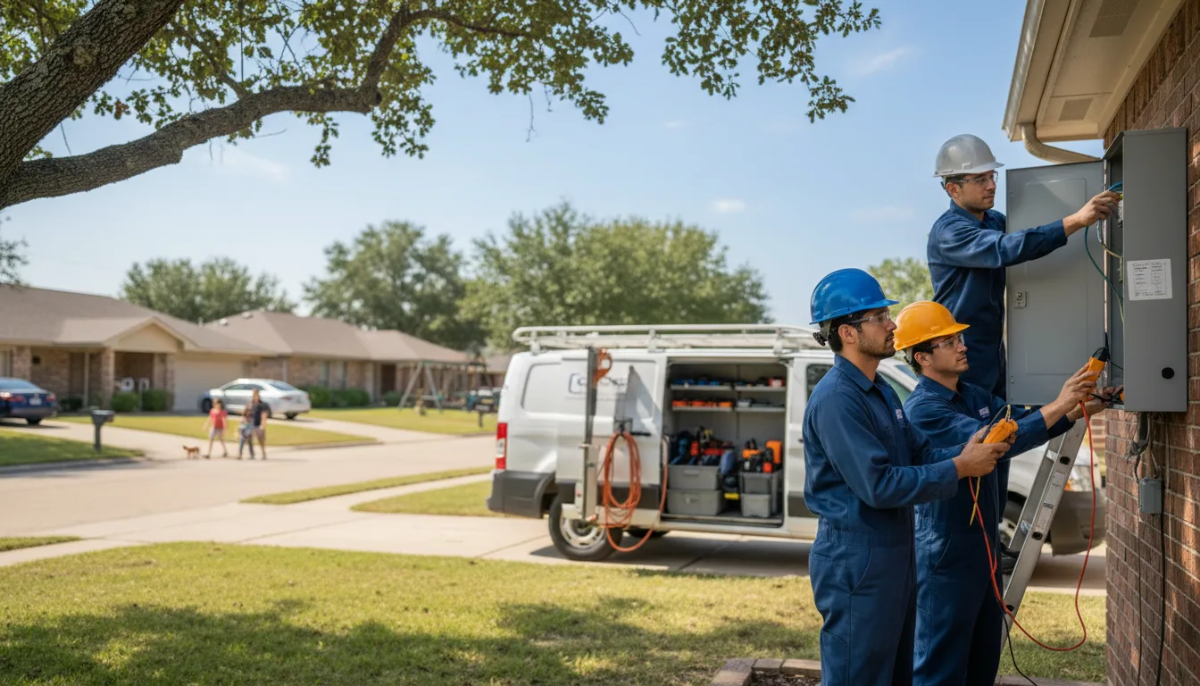 Certified electrician providing emergency electrical services in Henderson, TX